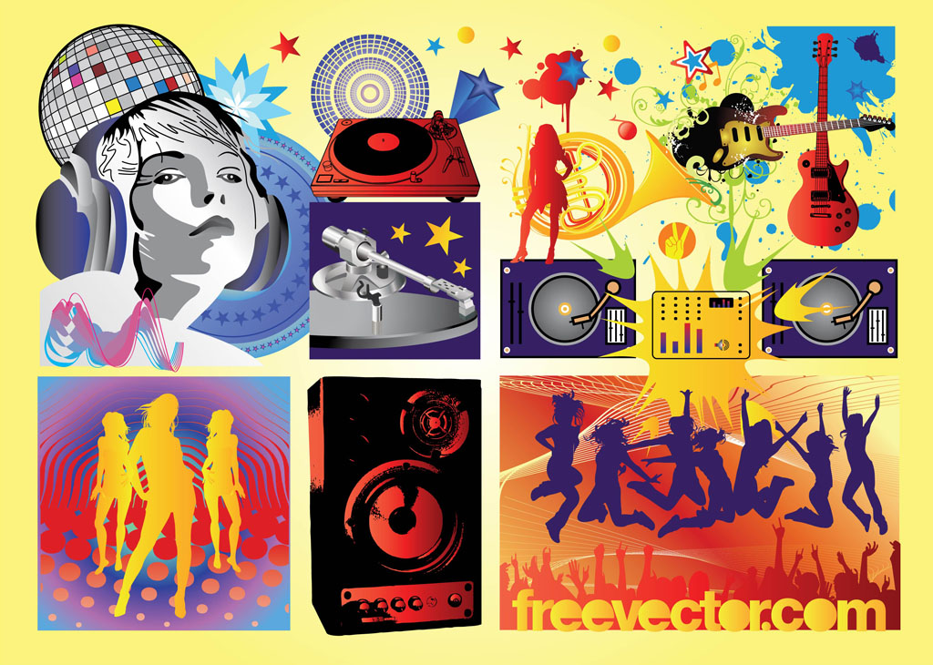 Free Music Party Vectors
