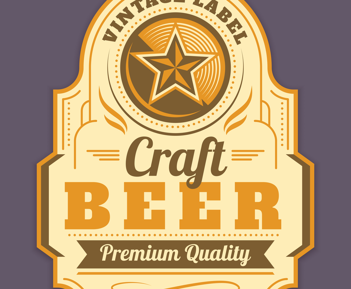Retro label design
