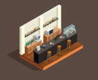 Cafe Bar Isometric Style