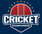 Cricket League Creative Sticker Label Design Concept