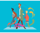 Cool Designer Team Vector