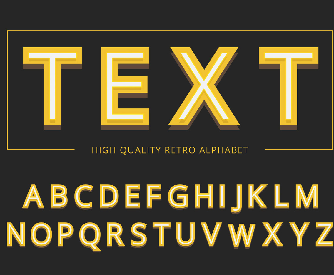 Retro Alphabet Set