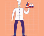 Nice Chef Serving the Dish