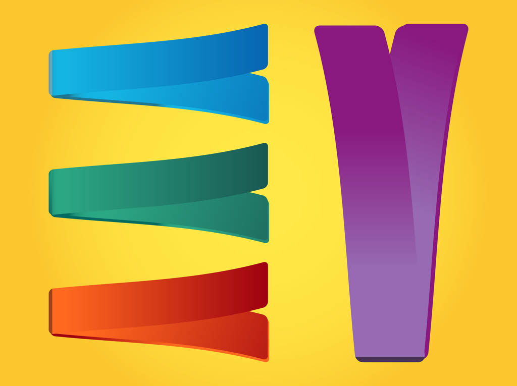 Folded Banners Vector