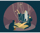 Student and Wizard Old Master