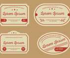 Retro Label Vector