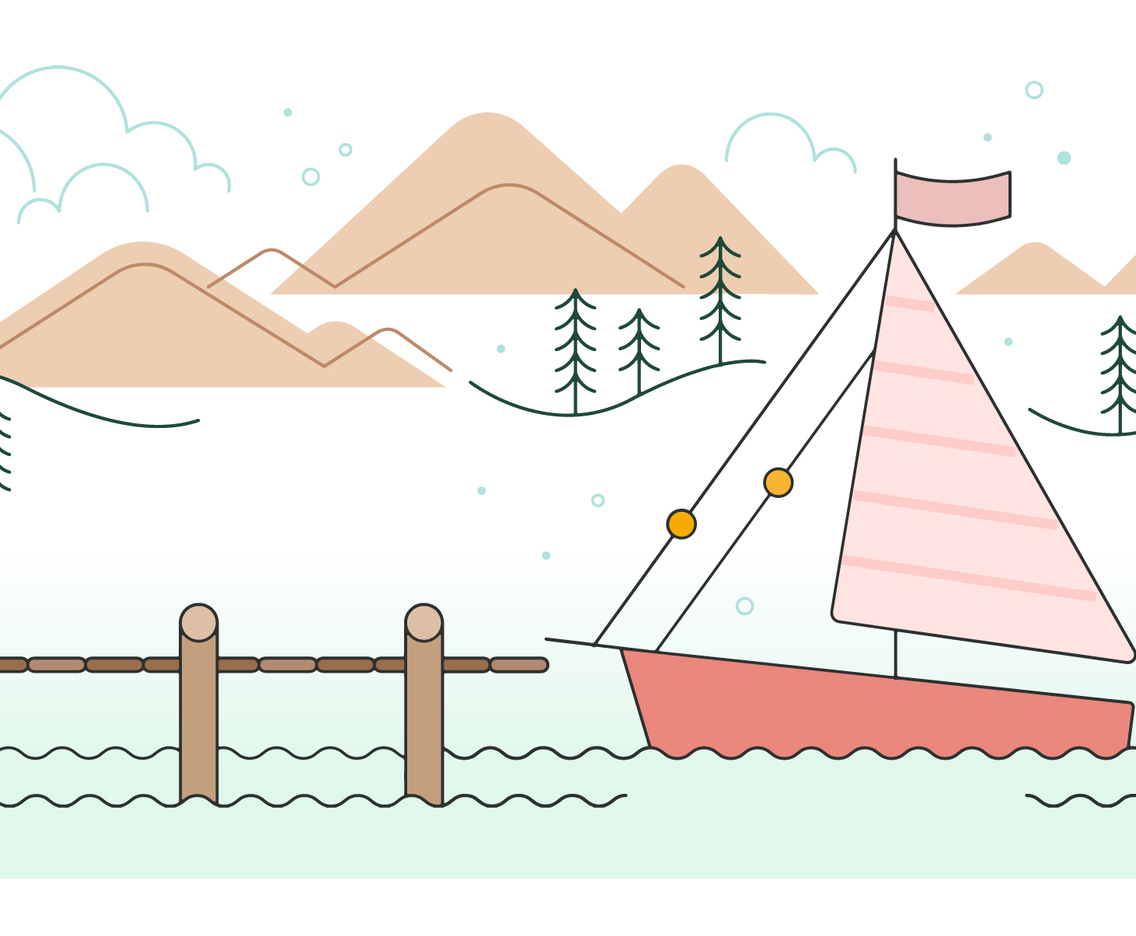 Lake Pier Vector