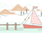 Lake Pier Vector