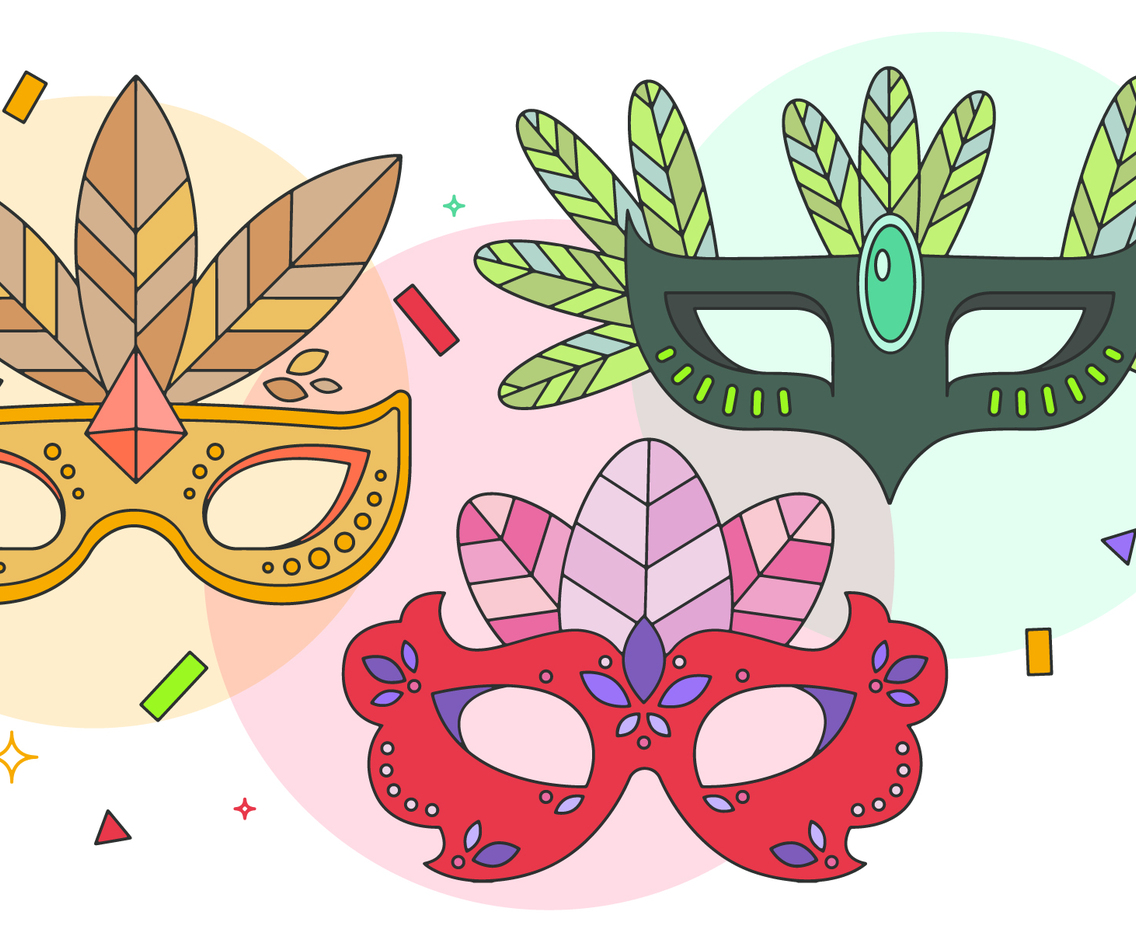 Carnavale Di Venezia Italy Vector