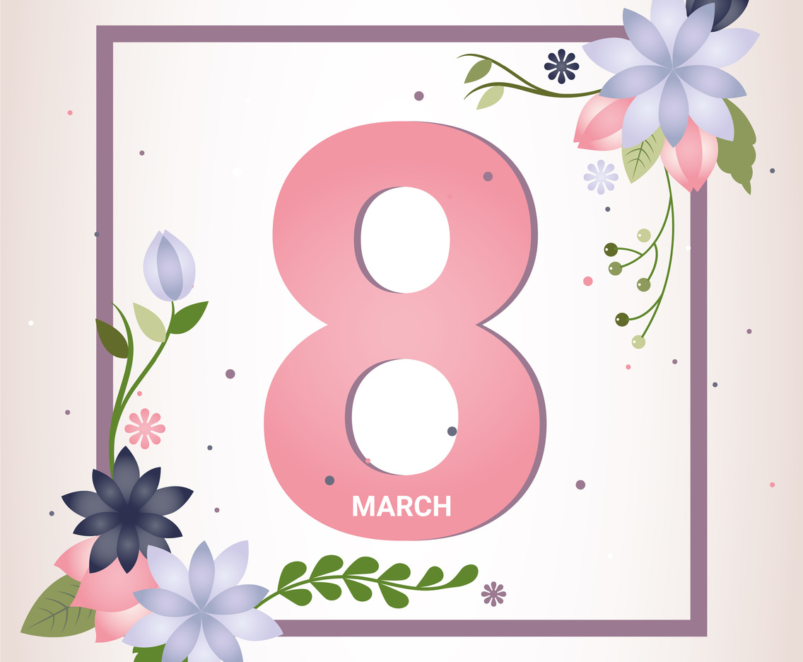 Vector Women's Day Greeting Card