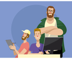 Design Team Persons Vector