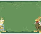 Easter Bunny Couple Vector