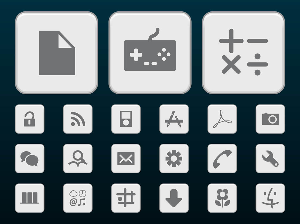 Gray Tech Icons
