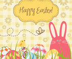 Gingham Easter Background Vector