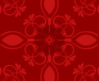 Red Flower Vector Pattern
