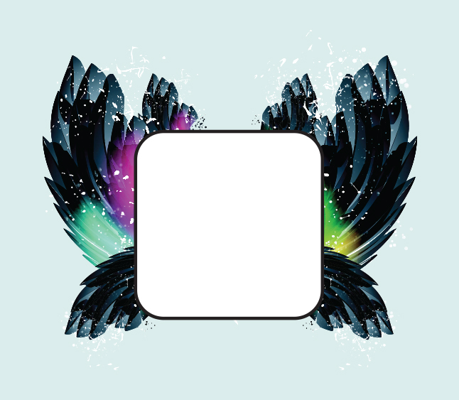 Feather Frame Vector
