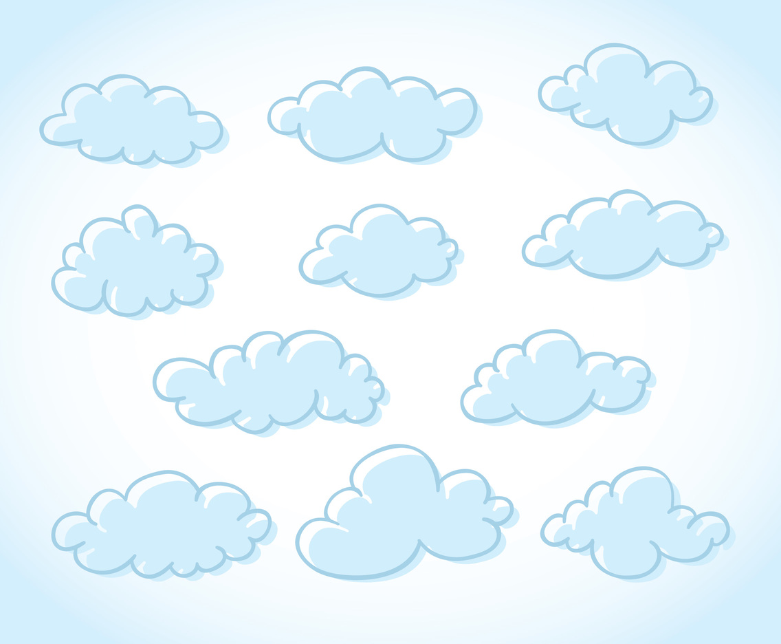 Cartoon Clouds In Sky Vector