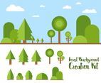 Forest Background Creation Kit Flat