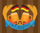 German Oktoberfest Celebration Background Vector 