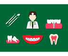 Flat Dentist Icon Vectors 