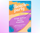 Beach Party Flyer Vector