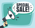 Special Sale Announcement On Blue Vector