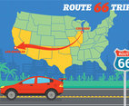 Route 66 vector illustration