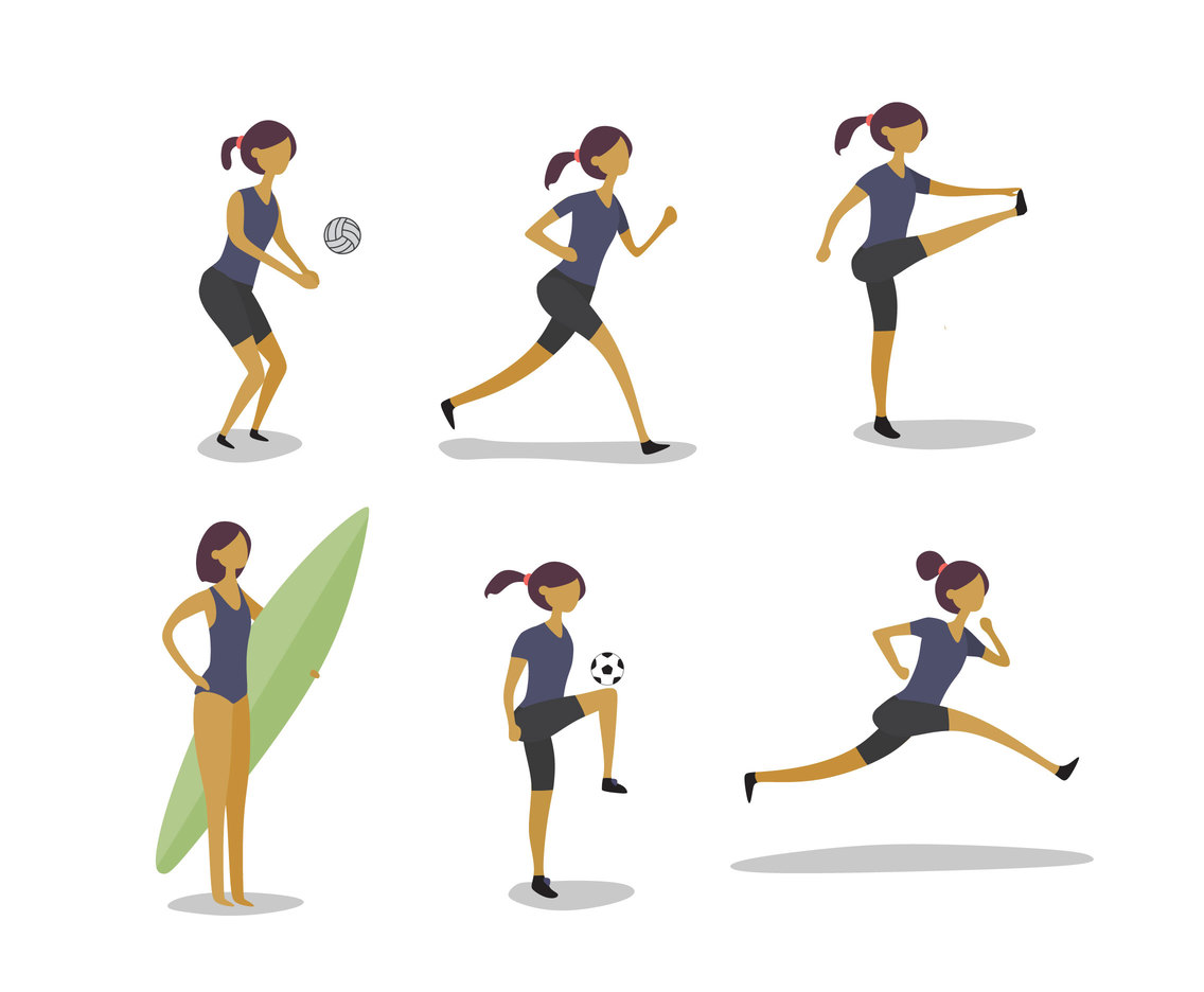Girls and Sport Vector