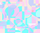 Geometric Shapes Pastel Background Vector
