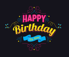 Typography Birthday Design