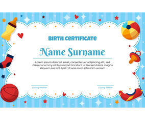 Bornday Certificate Template